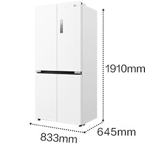 美的 微晶系列十字双开门冰箱 547l
