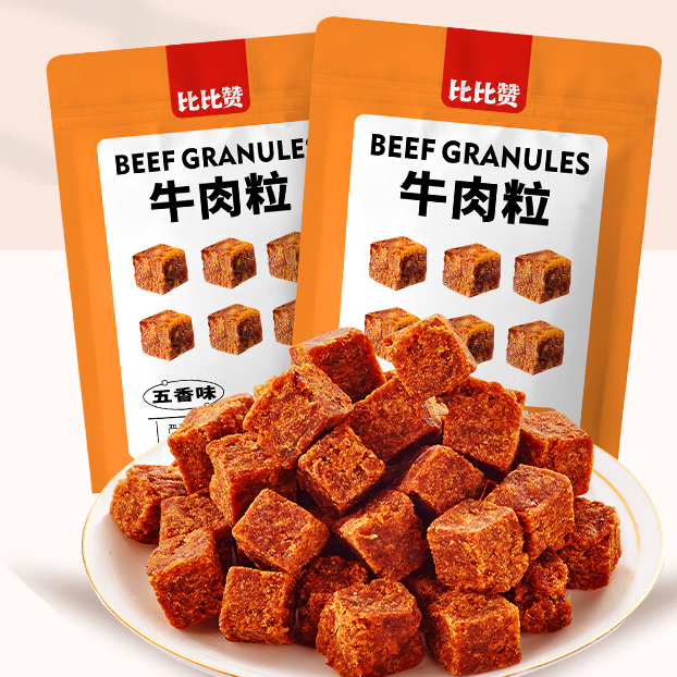 比比赞 五香味牛肉粒100g