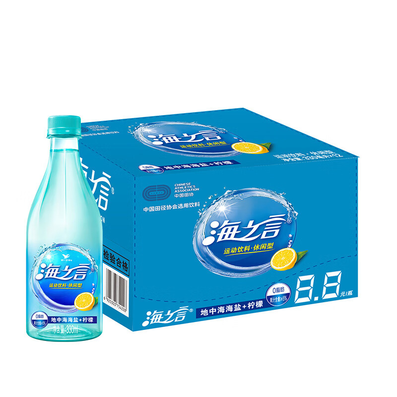 统一 海之言柠檬海盐运动饮料330ml*12瓶