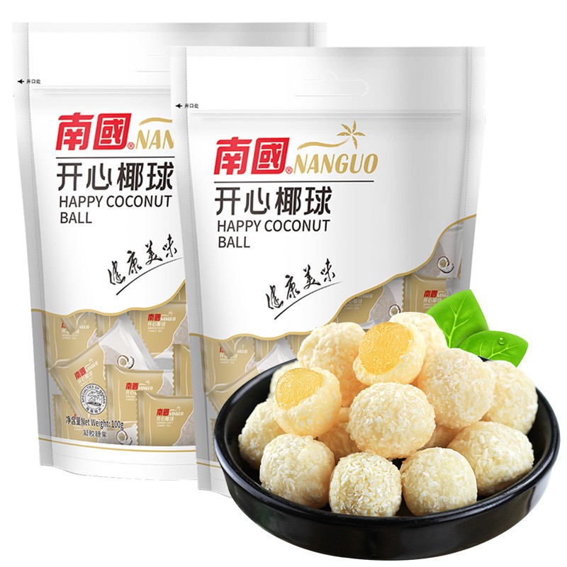 南国 椰蓉夹心糖果 100g*2袋