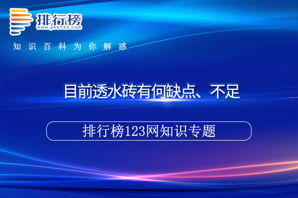 目前透水砖有何缺点、不足