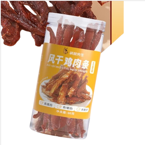 袋鼠先生 五香味风干鸡肉条80g*3